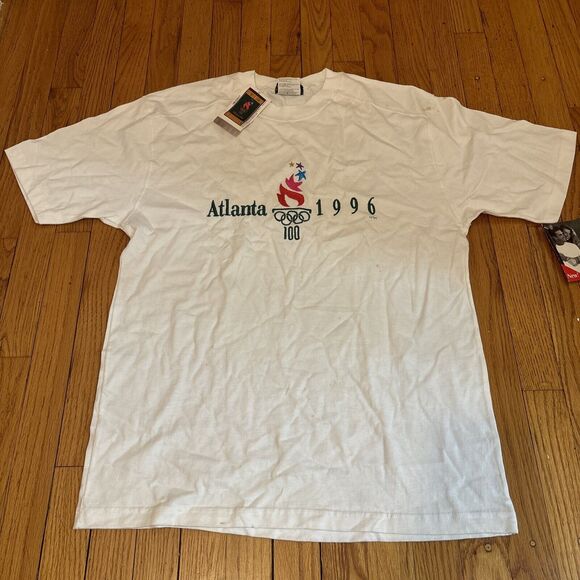 VINTAGE 1996 Centennial Olympic Games Atlanta Hanes Adult Large New See Pics - Picture 1 of 6